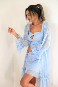 HOMEWEAR| CONJUNTO HARMONIA - ROBE E CAMISOLA TULE